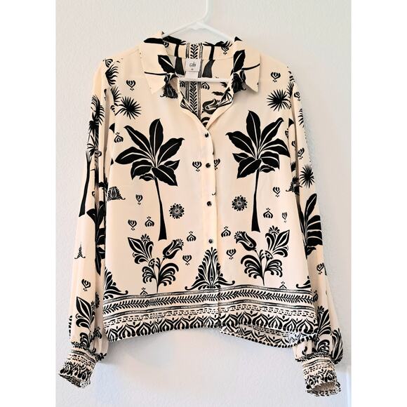 CABI XL Marrakash Button-Up Collared Blouse - Picture 3 of 7